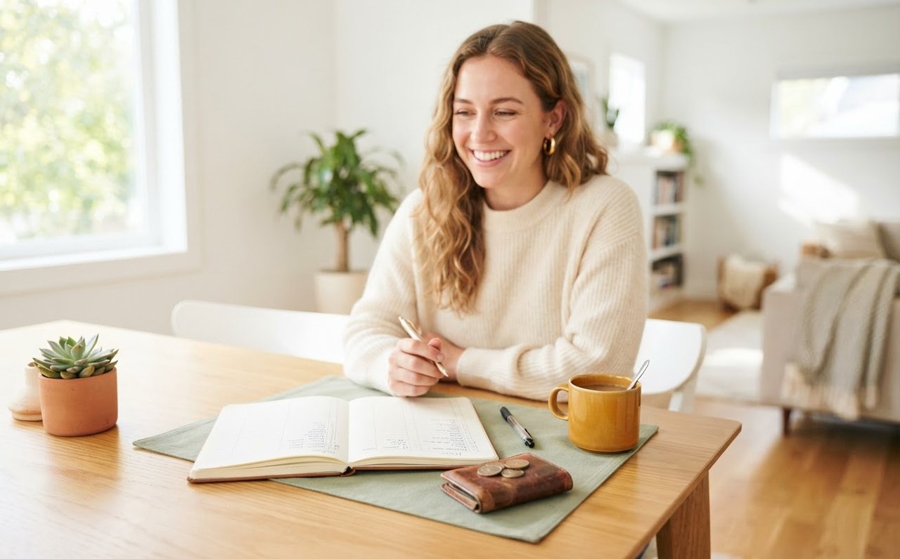 A woman planning for annual bills at her dining table — www.changeyourlife.money