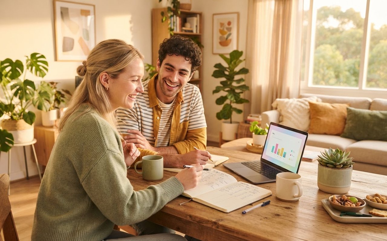 Two housemates doing a short weekly budget check-in — www.changeyourlife.money
