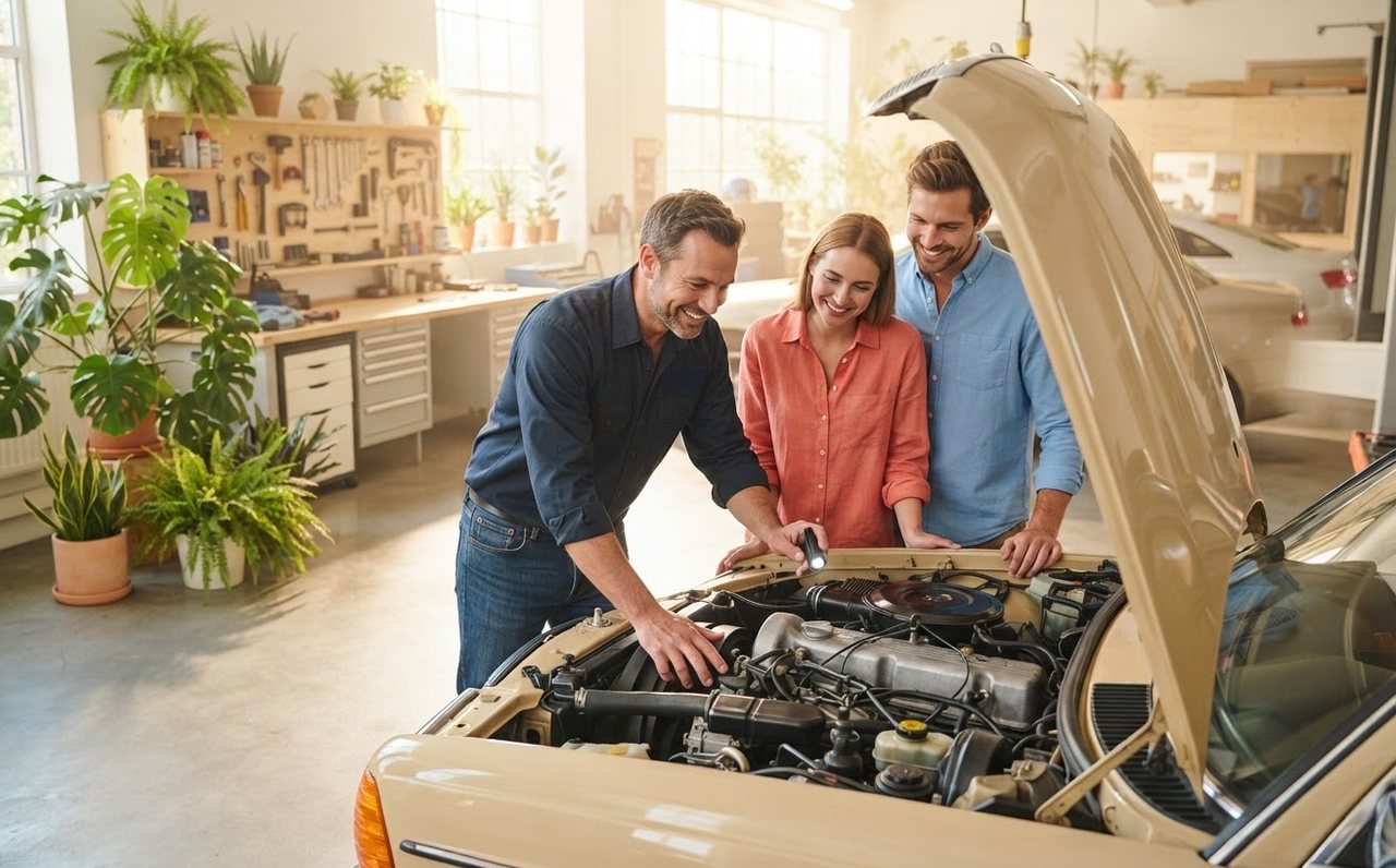An independent mechanic inspects an older car before purchase — www.changeyourlife.money