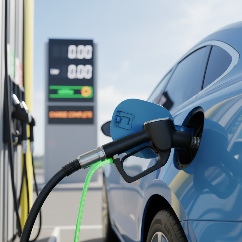 A worker compares nearby petrol prices on a phone before filling up — www.changeyourlife.money