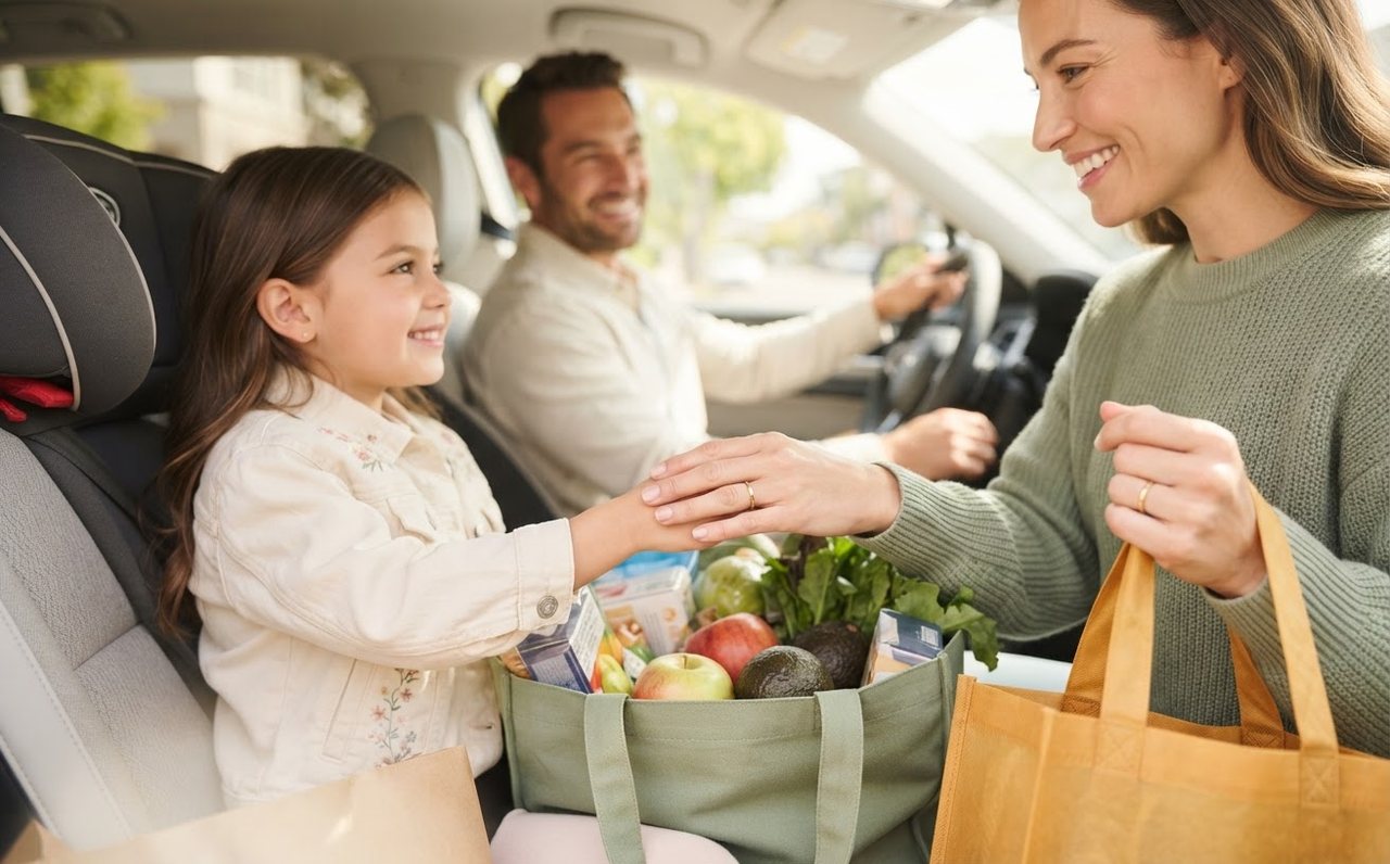 A family combines grocery errands into one car trip — www.changeyourlife.money
