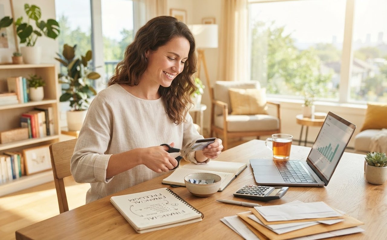 A person taking steps to reduce expensive credit card debt — www.changeyourlife.money