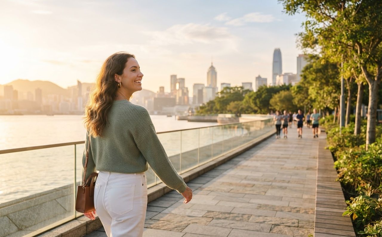 A woman walks confidently at sunrise after taking control of her money — www.changeyourlife.money