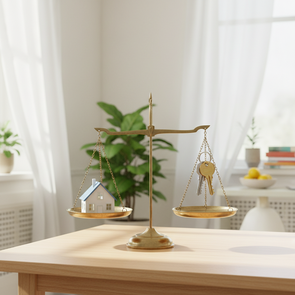 A couple compares housing options and a budget at their kitchen table — www.changeyourlife.money