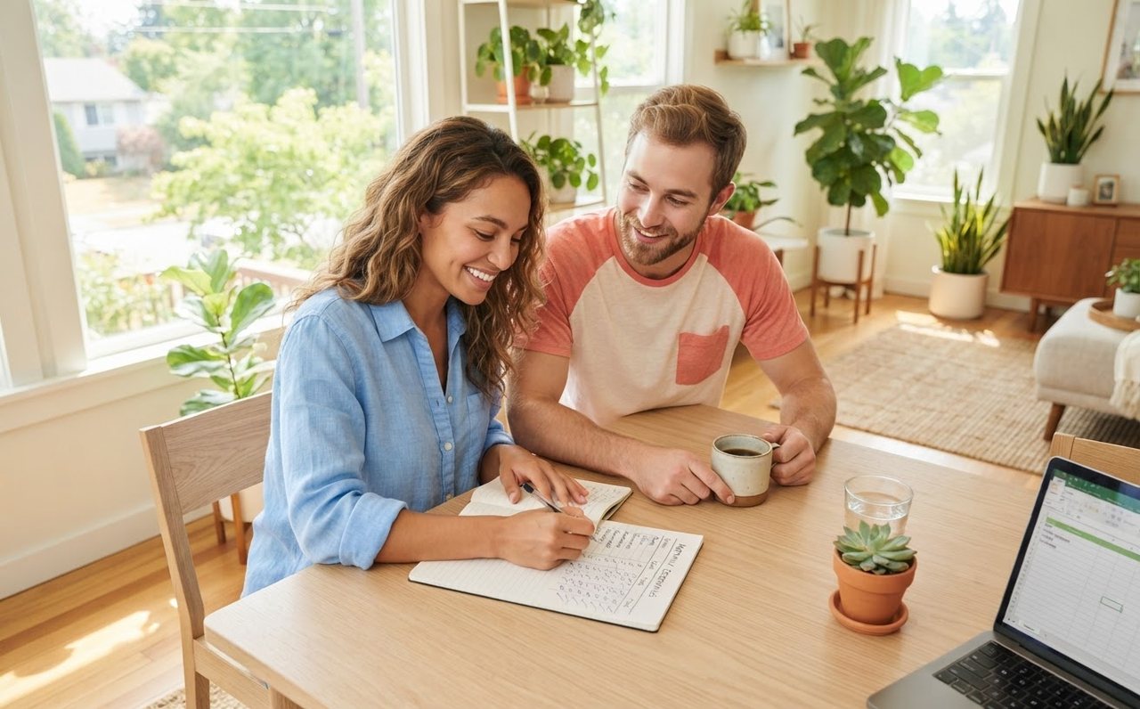 A couple calculates their essential monthly costs together — www.changeyourlife.money