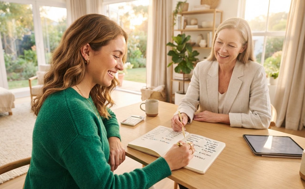 Woman calculating the long-term cost of a home loan — www.changeyourlife.money